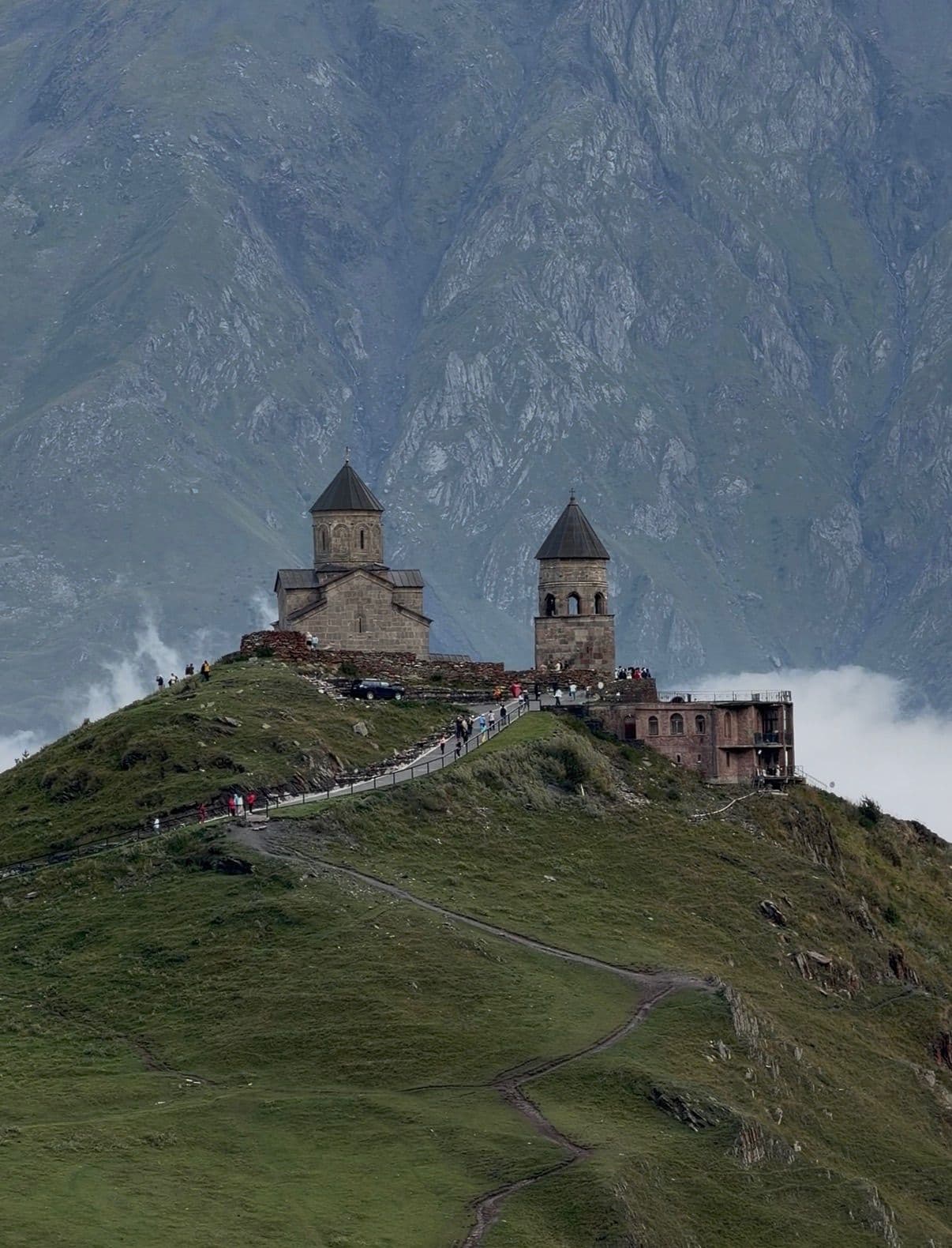 A view of the Gergeti Trinity Church